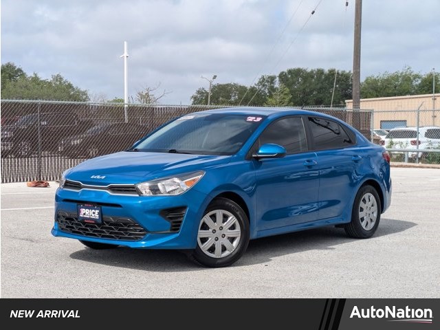 Sporty Blue 2023 Kia Rio S FWD Sedan Front-Wheel Drive Automatic