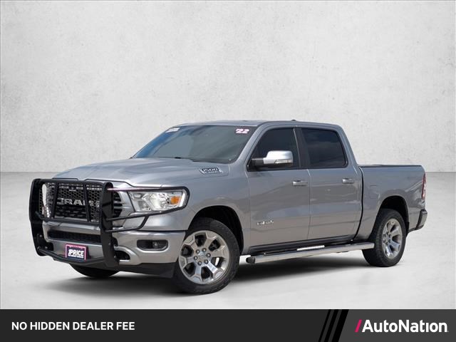 Billet Silver Metallic Clearcoat 2022 RAM 1500 Lone Star Crew Cab 4WD Pickup Truck Four-Wheel Drive 8-Speed Automatic