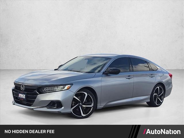 Lunar Silver Metallic 2021 Honda Accord Sedan Front-Wheel Drive Automatic