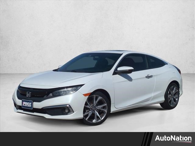 White 2019 Honda Civic Coupe Touring FWD Coupe Front-Wheel Drive Automatic