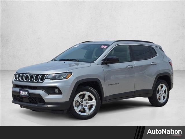 Silver 2024 Jeep Compass Latitude 4WD SUV / Crossover Four-Wheel Drive 8-Speed Automatic