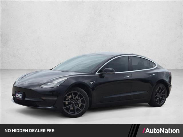 Solid Black 2019 Tesla Model 3 Sedan Rear-Wheel Drive 1-Speed Automatic