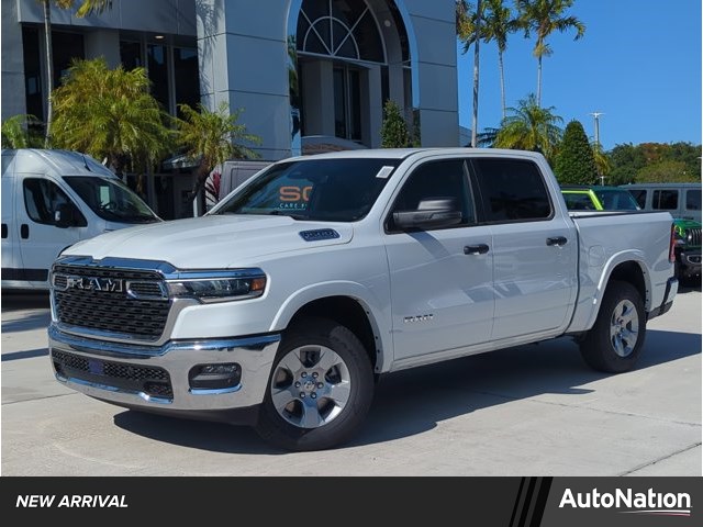 Bright White Clearcoat 2026 RAM 1500 Big Horn Crew Cab RWD Pickup Truck 4X2 8-Speed Automatic