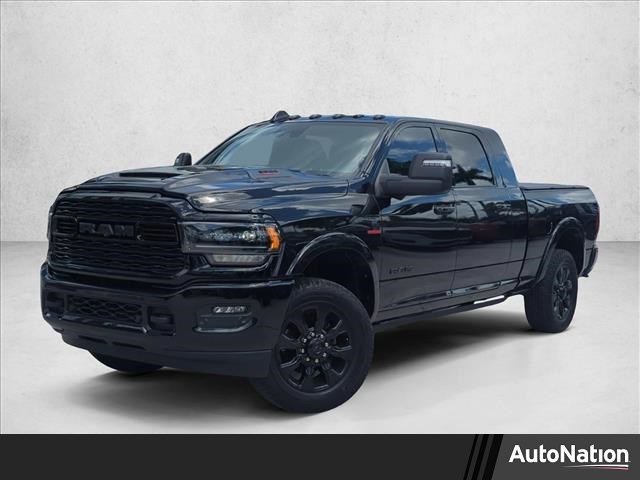 Diamond Black Crystal Pearlcoat 2024 RAM 3500 Limited Mega Cab 4WD Pickup Truck Four-Wheel Drive 6-Speed Automatic