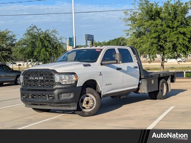 Bright White Clearcoat 2020 RAM 3500 Chassis Tradesman Crew Cab DRW 4WD Pickup Truck Four-Wheel Drive 6-Speed Automatic