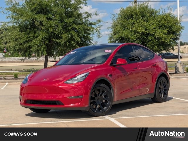 Red Multi-Coat 2022 Tesla Model Y Long Range AWD SUV / Crossover All-Wheel Drive Automatic