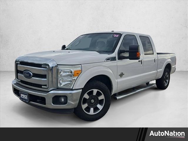 White Platinum Metallic Tri-Coat 2014 Ford F-250 Super Duty Lariat Crew Cab Pickup Truck 4X2 6-Speed Automatic