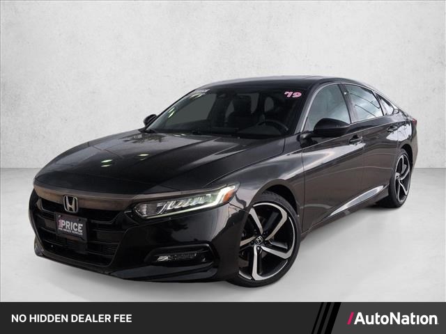 Crystal Black Pearl 2019 Honda Accord Sedan Front-Wheel Drive Automatic