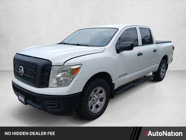Glacier White 2017 Nissan Titan Pickup Truck Four-Wheel Drive Automatic