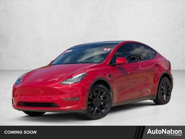 Red Multi-Coat 2022 Tesla Model Y Long Range AWD SUV / Crossover All-Wheel Drive Automatic