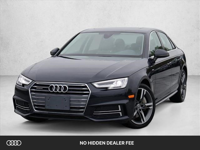 Moonlight Blue Metallic 2018 Audi A4 2.0 TFSI quattro Premium Plus AWD Sedan All-Wheel Drive Automatic