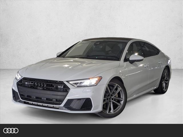 Glacier White Metallic 2023 Audi A7 quattro Premium 55 TFSI AWD Sedan All-Wheel Drive Automatic