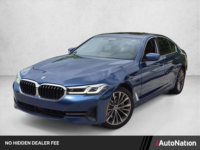 Phytonic Blue Metallic 2021 BMW 5 Series Sedan Rear-Wheel Drive Automatic