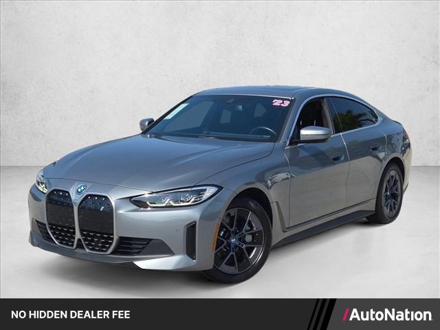 Gray (Skyscraper Grey Metallic) 2023 BMW i4 Sedan Rear-Wheel Drive Automatic