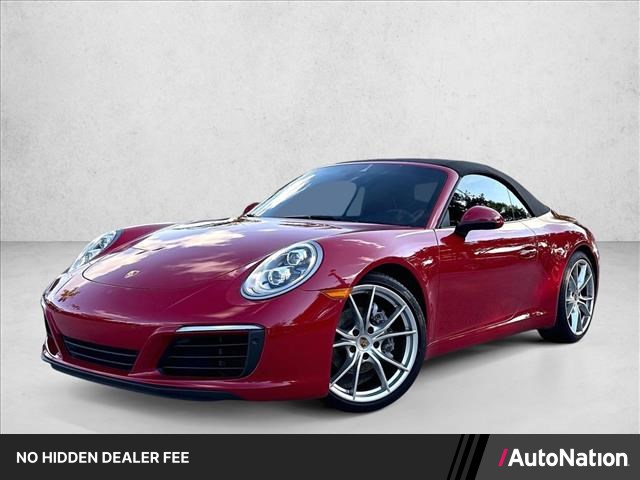 Carmine Red 2019 Porsche 911 Convertible Rear-Wheel Drive 7-Speed Manual