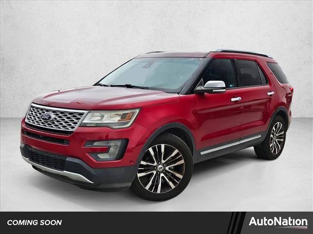 Ruby Red Metallic Tinted Clearcoat 2016 Ford Explorer Platinum 4WD SUV / Crossover All-Wheel Drive 6-Speed Automatic