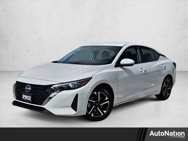 White 2024 Nissan Sentra SV FWD Sedan Front-Wheel Drive Automatic