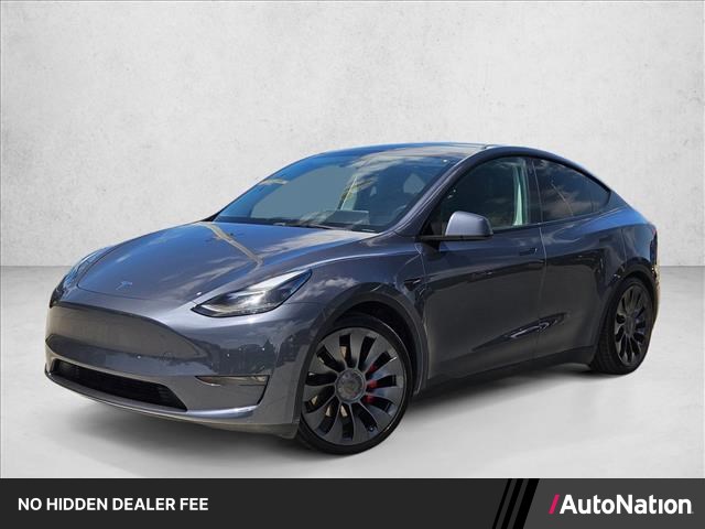 Silver/Gray 2023 Tesla Model Y Performance AWD SUV / Crossover All-Wheel Drive 1-Speed Automatic