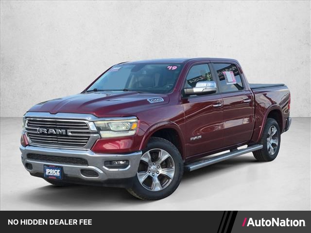 Delmonico Red Pearlcoat 2019 RAM 1500 Laramie Crew Cab 4WD Pickup Truck Four-Wheel Drive 8-Speed Automatic
