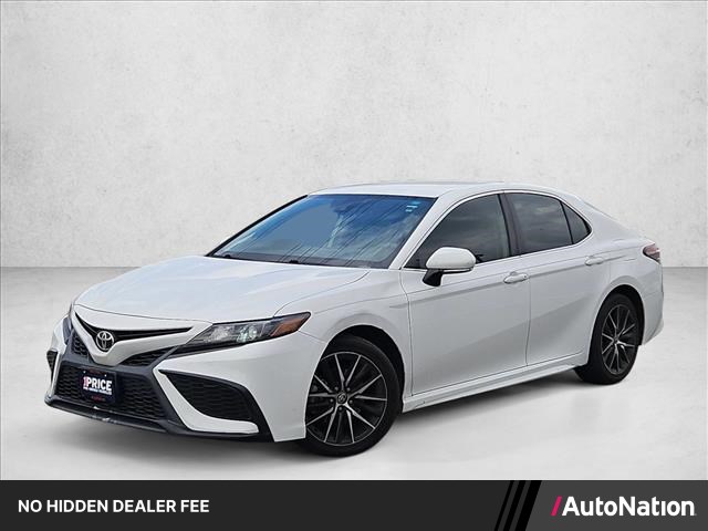 Super White 2021 Toyota Camry Sedan Front-Wheel Drive Automatic