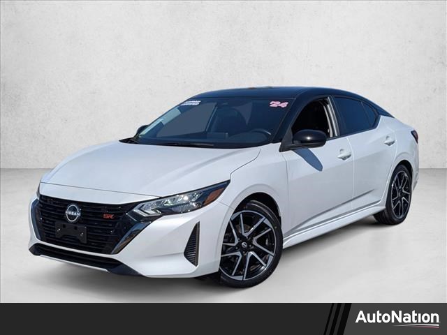 Aspen White Tricoat/Super Black 2024 Nissan Sentra SR FWD Sedan Front-Wheel Drive Automatic