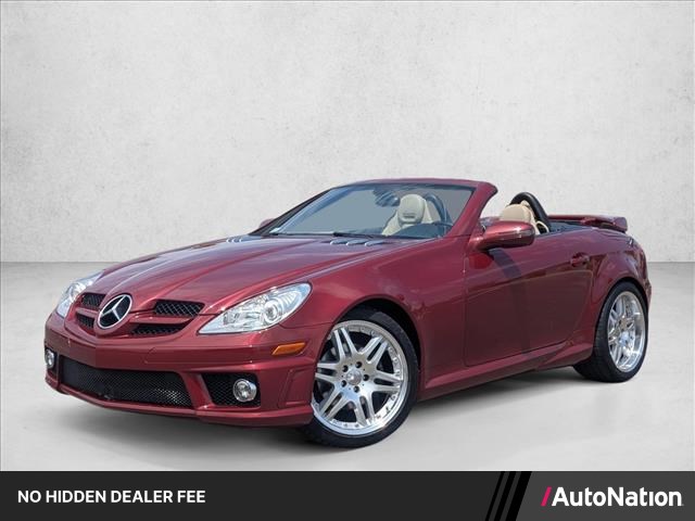 Mars Red 2009 Mercedes-Benz SLK Convertible Rear-Wheel Drive Automatic