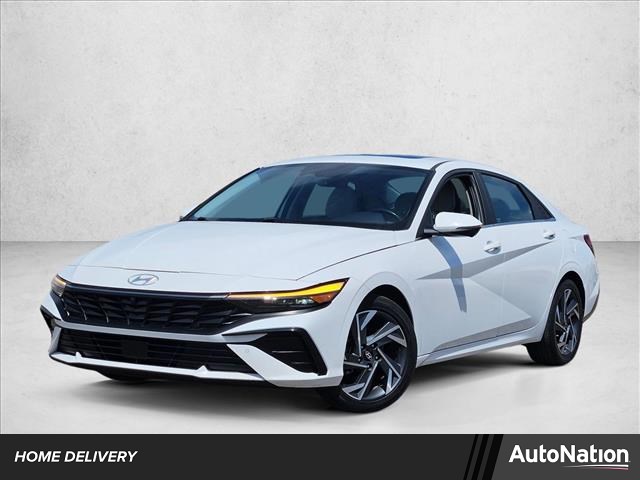 Serenity White 2024 Hyundai Elantra Limited FWD Sedan Front-Wheel Drive Automatic