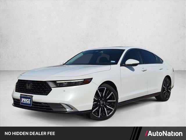 White 2025 Honda Accord Hybrid Sedan Front-Wheel Drive Automatic