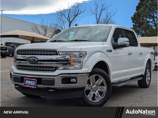 White Platinum Metallic Tri-Coat 2019 Ford F-150 Lariat SuperCrew 4WD Pickup Truck Four-Wheel Drive Automatic