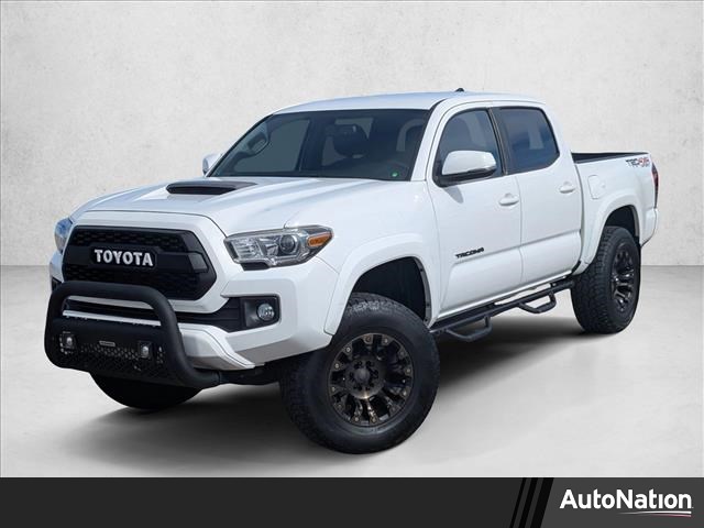 Super White 2016 Toyota Tacoma Double Cab V6 TRD Sport 4WD Pickup Truck Four-Wheel Drive Automatic