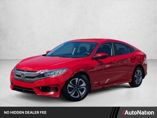 Red 2018 Honda Civic Sedan Front-Wheel Drive Automatic