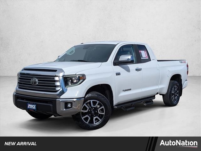 Super White 2019 Toyota Tundra Limited Double Cab 5.7L 4WD Pickup Truck Four-Wheel Drive Automatic