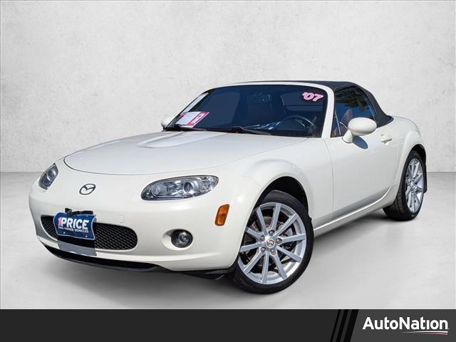 Marble White 2007 Mazda MX-5 Miata Touring Convertible Rear-Wheel Drive Automatic