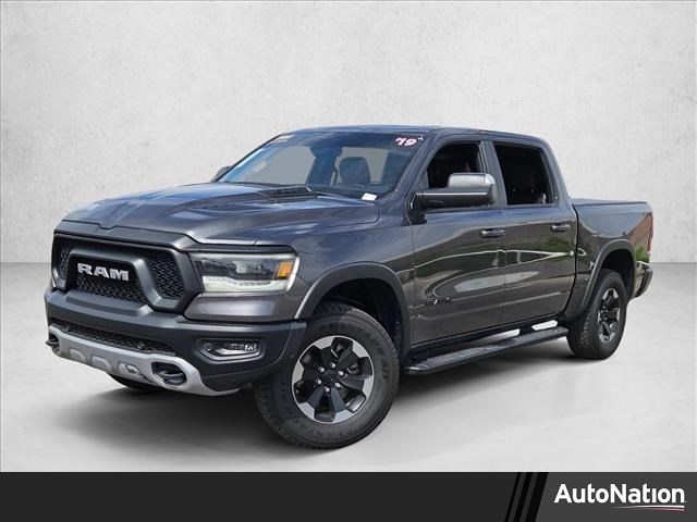 Gray (Granite Crystal Metallic Clearcoat) 2019 RAM 1500 Rebel Crew Cab 4WD Pickup Truck Four-Wheel Drive 8-Speed Automatic