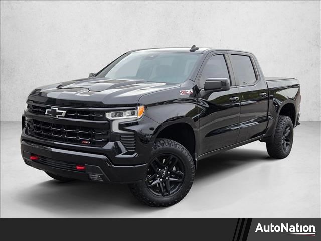 Black 2023 Chevrolet Silverado 1500 LT Trail Boss Crew Cab 4WD Pickup Truck Four-Wheel Drive Automatic