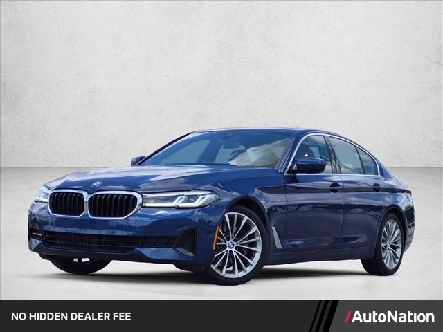 Phytonic Blue Metallic 2021 BMW 5 Series Sedan Rear-Wheel Drive Automatic