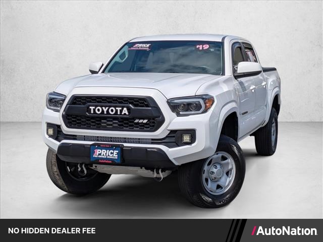 Super White 2019 Toyota Tacoma SR I4 Double Cab RWD Pickup Truck 4X2 Automatic