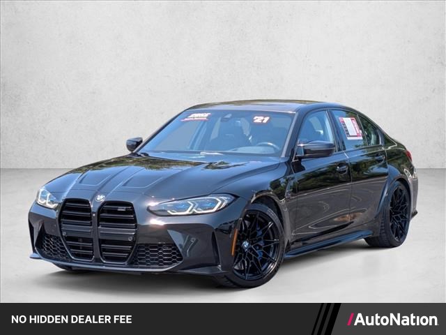 Black Sapphire Metallic 2021 BMW M3 Competition RWD Sedan Rear-Wheel Drive 8-Speed Automatic