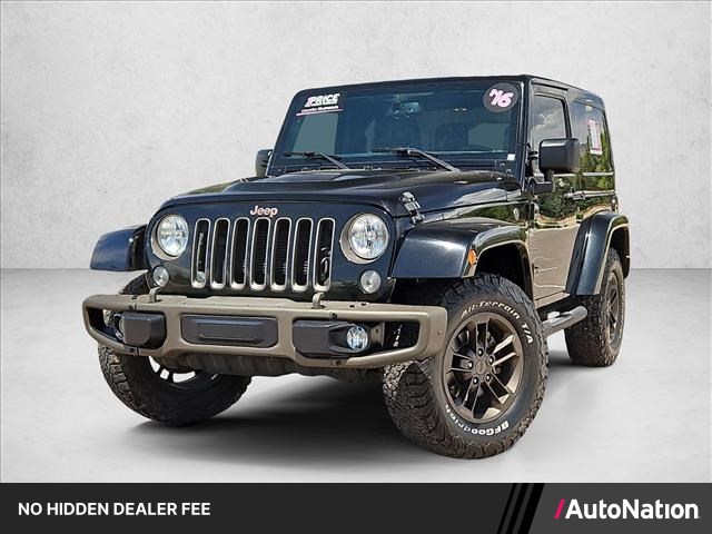Black Clearcoat 2016 Jeep Wrangler Sahara 75th Anniversary 4WD SUV / Crossover Four-Wheel Drive 5-Speed Automatic