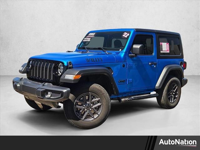 Hydro Blue Pearlcoat 2022 Jeep Wrangler Willys 4WD SUV / Crossover Four-Wheel Drive 8-Speed Automatic