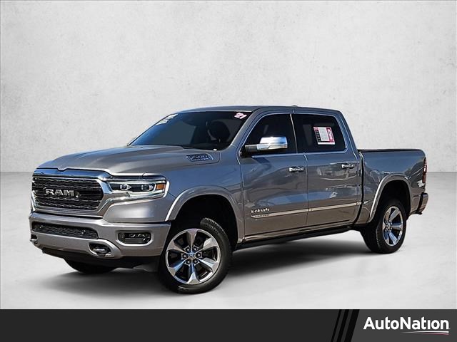 Billet Silver Metallic Clearcoat 2021 RAM 1500 Limited Crew Cab 4WD Pickup Truck Four-Wheel Drive 8-Speed Automatic