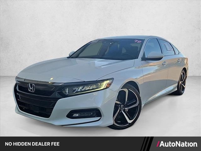 Platinum White Pearl 2019 Honda Accord Sedan Front-Wheel Drive Automatic