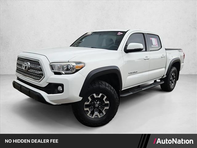 Super White 2017 Toyota Tacoma Pickup Truck Four-Wheel Drive Automatic