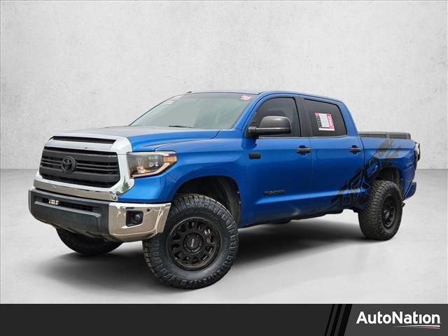 Blazing Blue Pearl 2016 Toyota Tundra SR5 CrewMax 5.7L FFV 4WD Pickup Truck Four-Wheel Drive Automatic