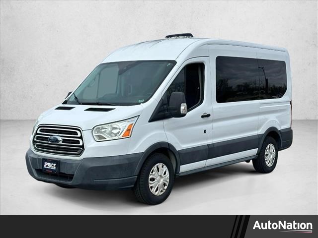 Oxford White 2015 Ford Transit Passenger 150 XL Medium Roof RWD with Sliding Passenger-Side Door Van Rear-Wheel Drive Automatic