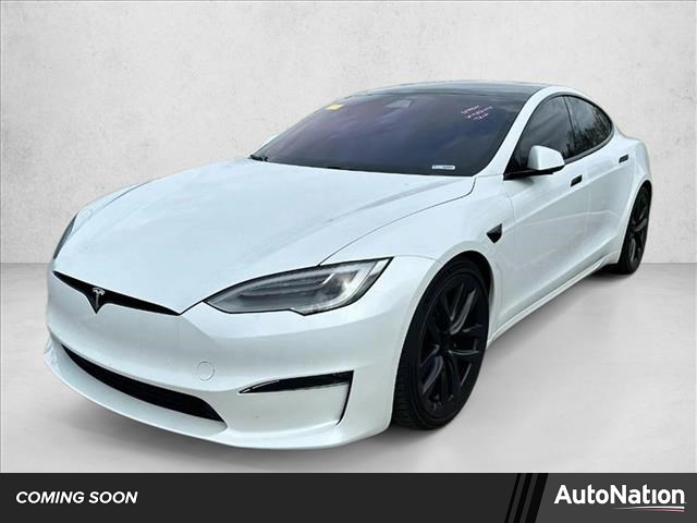 Pearl White Multi-Coat 2021 Tesla Model S Plaid AWD Sedan All-Wheel Drive Automatic