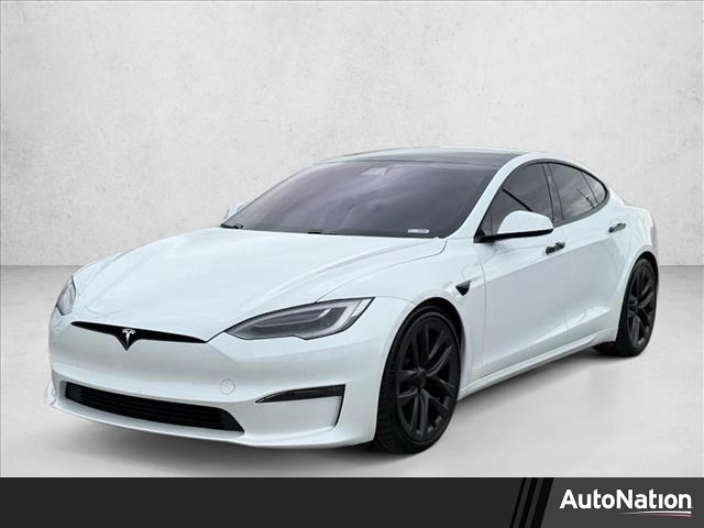 Pearl White Multi-Coat 2021 Tesla Model S Plaid AWD Sedan All-Wheel Drive Automatic