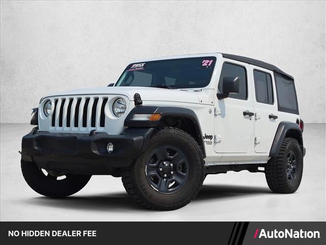 Bright White Clearcoat 2021 Jeep Wrangler SUV / Crossover Four-Wheel Drive 6-Speed Manual