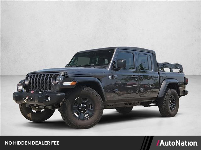 Gray (Granite Crystal Metallic Clearcoat) 2020 Jeep Gladiator Pickup Truck Four-Wheel Drive 6-Speed Manual