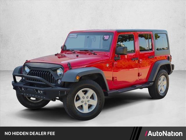 Firecracker Red Clearcoat 2018 Jeep Wrangler SUV / Crossover Four-Wheel Drive 5-Speed Automatic